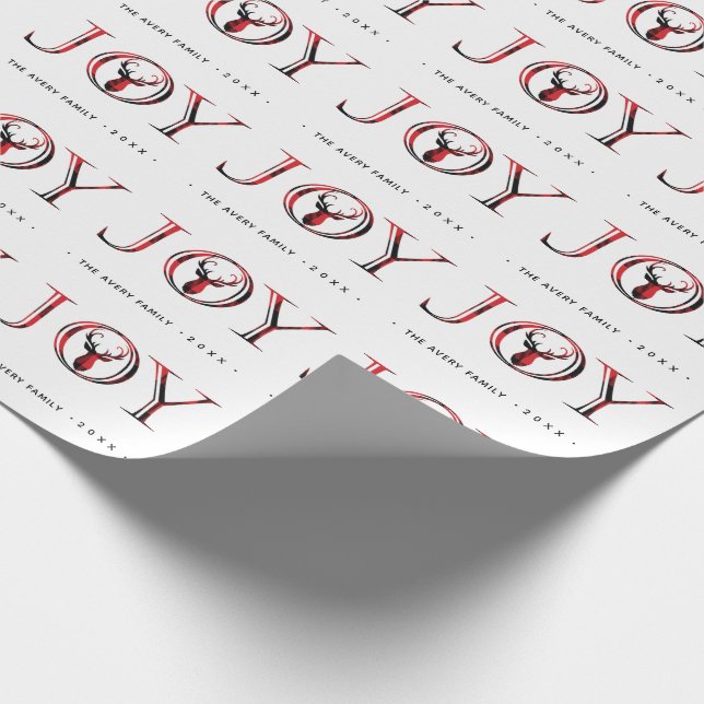 Papel De Regalo Navidades elegantes de la alegría personalizada (Esquina)