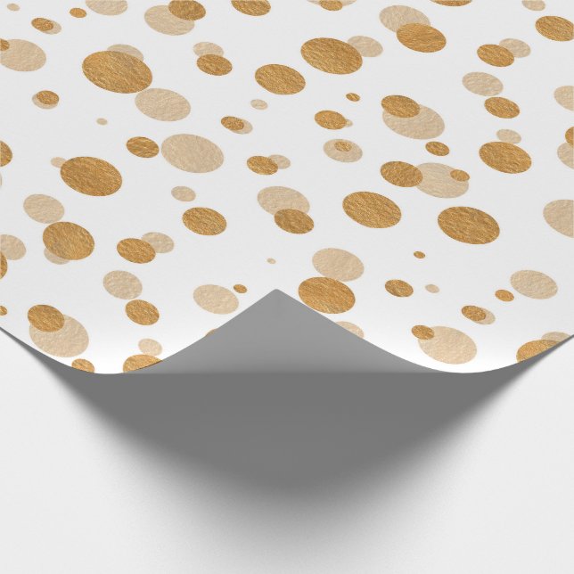 Papel De Regalo Navidades elegantes de oro y blanco  (Esquina)