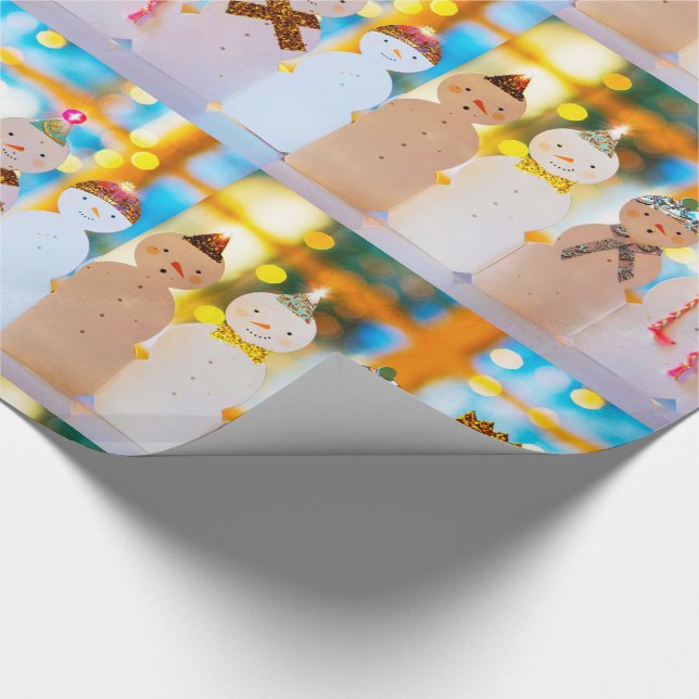 Papel De Regalo Navidades elegantes de Snowman Fun (Esquina)