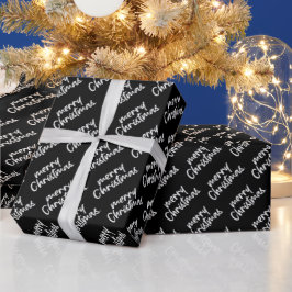 Papel De Regalo Navidades elegantes Negro y blanco