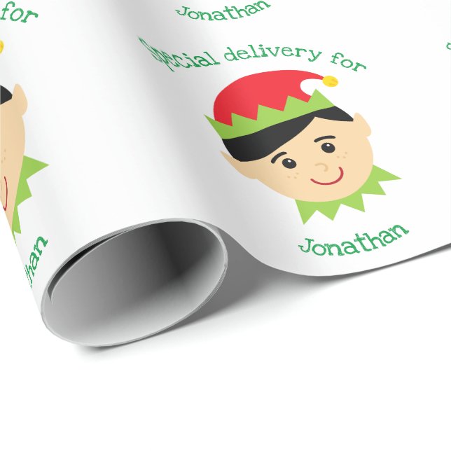Papel De Regalo Navidades Elf Partos especiales niños (Esquina del rollo)