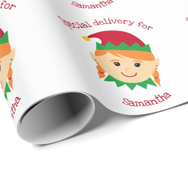 Papel De Regalo Navidades Elf Partos especiales Niños chicas (Esquina del rollo)