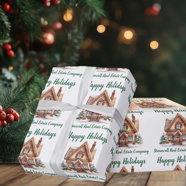 Papel De Regalo Navidades empresariales inmobiliarios personalizad (Subido por el creador)