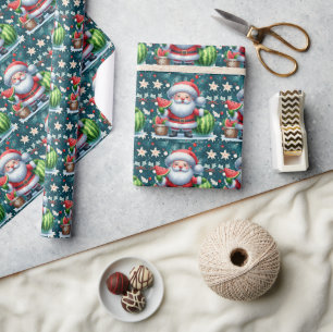 Papel De Regalo Navidades en julio con SANTA CLAUS