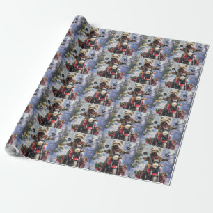 Papel De Regalo Navidades en moto de Cairn Terrier