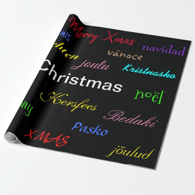 Papel De Regalo Navidades en todo el mundo moderno (Desenrollado)