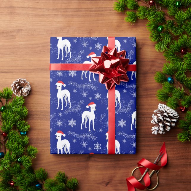 Papel De Regalo Navidades enmascaran los Greyhounds italianos en l (Regalo de vacaciones)