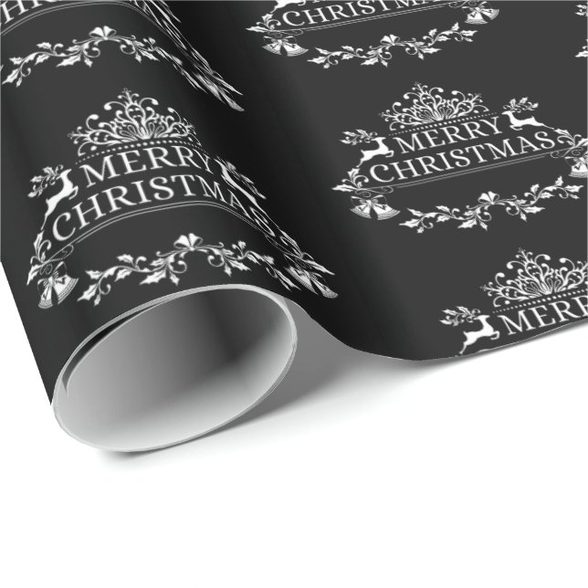 Papel De Regalo Navidades envolviendo papel-Feliz Navidad (Esquina del rollo)