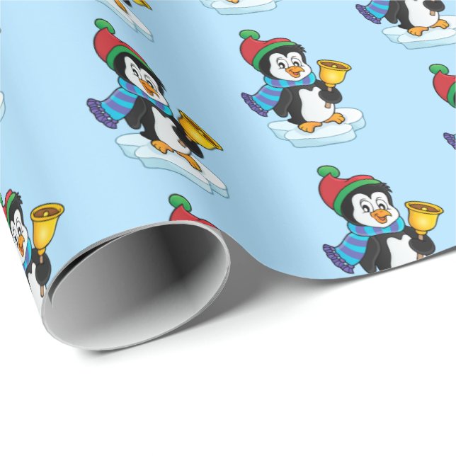 Papel De Regalo Navidades envolviendo papel-pingüino (Esquina del rollo)