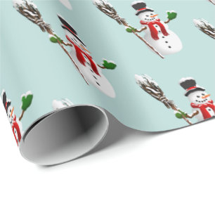 Papel De Regalo Navidades envolviendo papel-Snowman