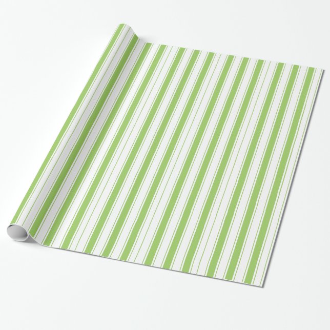 Papel De Regalo Navidades envueltas papel-audaces franjas verdes (Desenrollado)