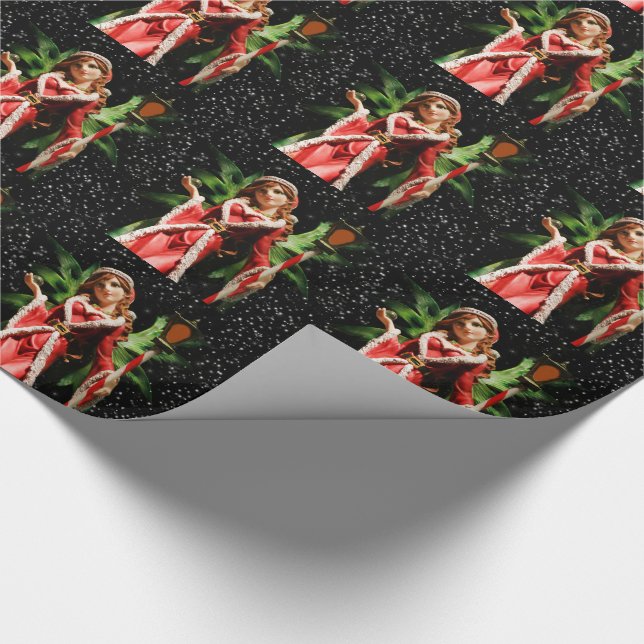 Papel De Regalo Navidades envueltos de regalo/hadas de nieve (Esquina)