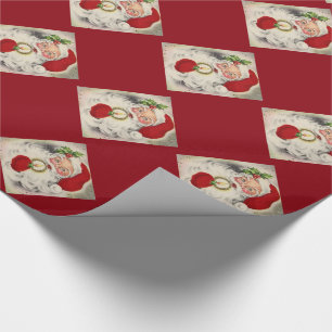 Papel De Regalo Navidades envueltos de regalo/Santa con velas