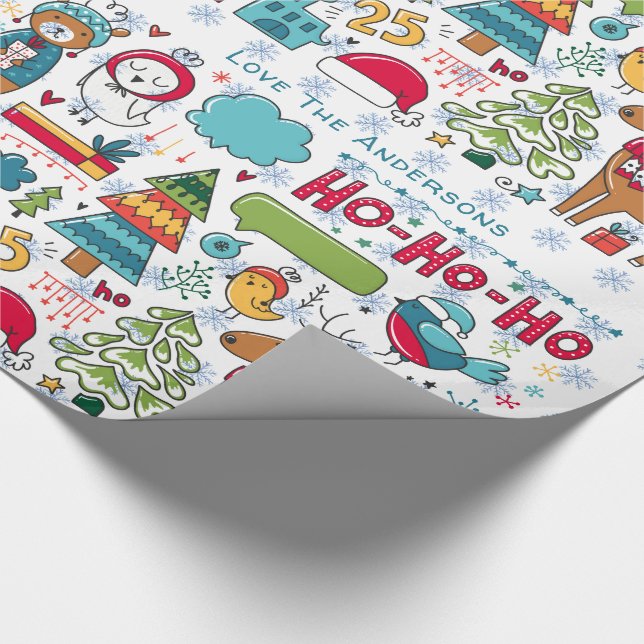 Papel De Regalo Navidades escandinavos divertidos: HIGGE de arte f (Esquina)