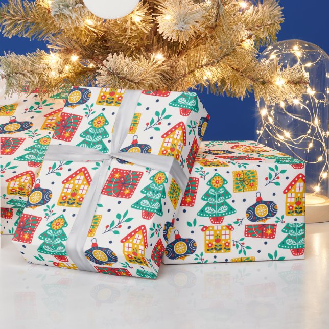 Papel De Regalo Navidades escandinavos Navidades infantiles de Woo (Vacaciones)
