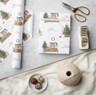 Papel De Regalo Navidades escenan un regalo de vacaciones de color