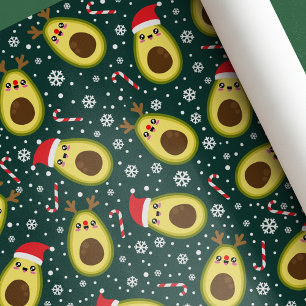 Papel De Regalo Navidades escuetos aguacate