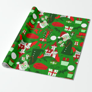 Papel De Regalo navidades espeluznantes nosferatu santa vampiro ro