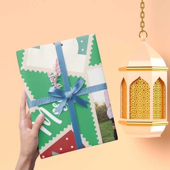 Papel De Regalo Navidades estampilla de rehenes divertida verde pe (Subido por el creador)