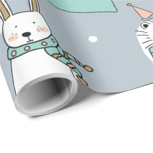 Papel De Regalo Navidades estilo personalizado de animales curados