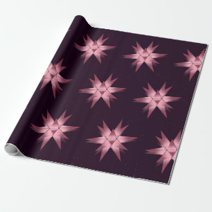 Papel De Regalo Navidades estrella moravana del Herrnhuter rosa y