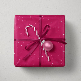 Papel De Regalo Navidades estrellas magenta rosa vacaciones divert