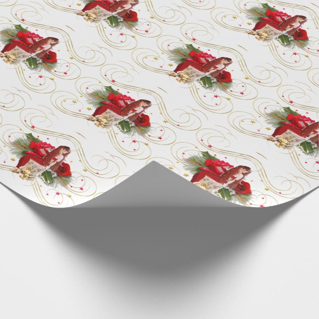 Papel De Regalo Navidades Fairy on Gold (Esquina)