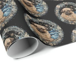 Papel De Regalo Navidades Fantasy Pug