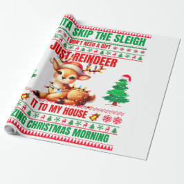 Papel De Regalo Navidades Feliz Navidad Por Regalo De Renos