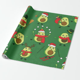Papel De Regalo navidades feos aguacate santa invierno
