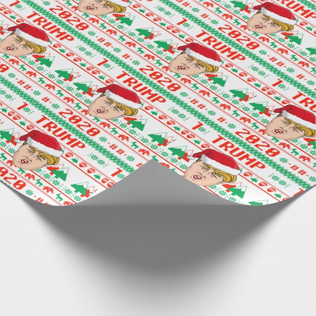 Papel De Regalo Navidades feos de Donald Trump 2020 (Esquina)