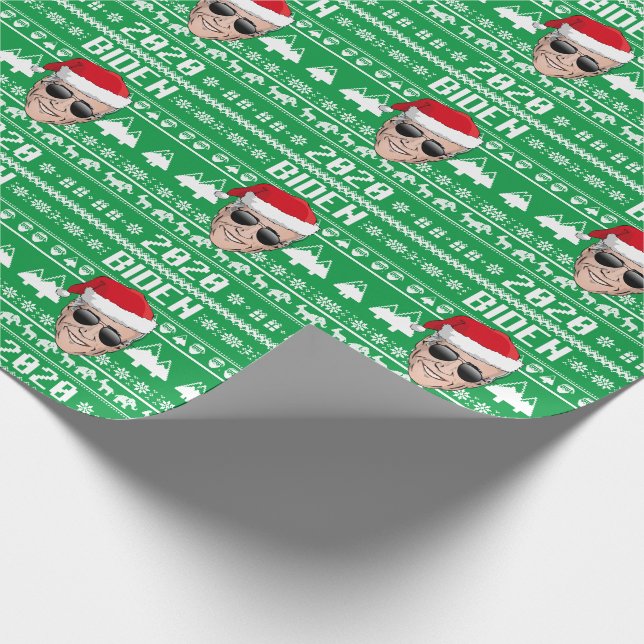 Papel De Regalo Navidades feos de Joe Biden 2020 (Esquina)