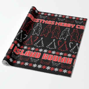Papel De Regalo Navidades feos de la isla de Kodiak Envuelven a lo