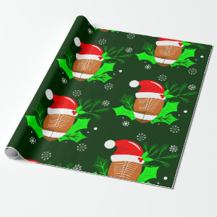 Papel De Regalo navidades feos deportes de fútbol navidad holly