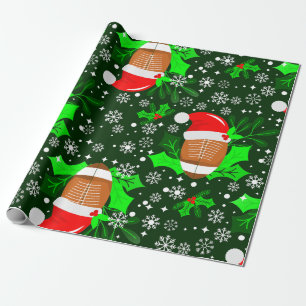Papel De Regalo navidades feos deportes de fútbol santa xmas holly
