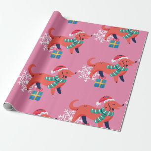 Papel De Regalo navidades feos perro santa xmas snowflake