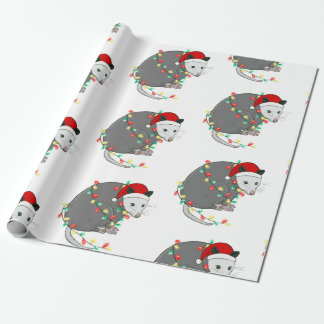 Papel De Regalo navidades feos santa claus opossum