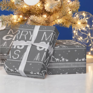 Papel De Regalo Navidades feos sudan gris cristiano religioso
