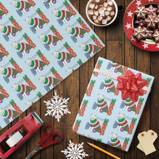 Papel De Regalo Navidades feos Sweater Funny cat (Subido por el creador)