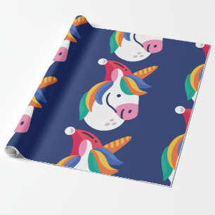 Papel De Regalo navidades feos unicorn santa claus