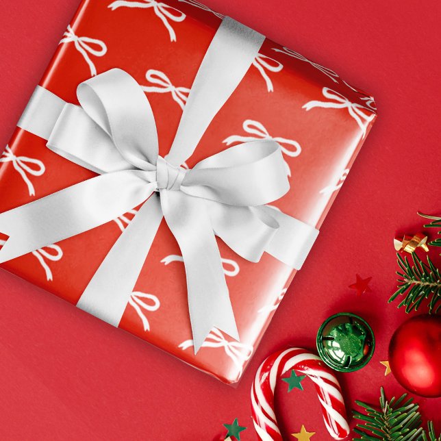 Papel De Regalo Navidades Festividad de arcos rojos blancos dibuja (Subido por el creador)