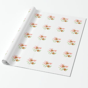 Papel De Regalo Navidades Festividades Amor Y Alegría Navidad