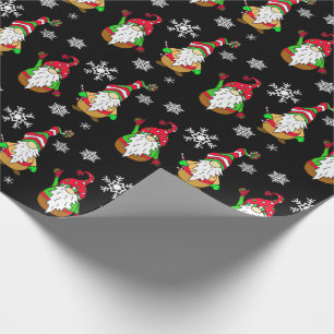 Papel De Regalo Navidades festivos de Gnome con mano corta