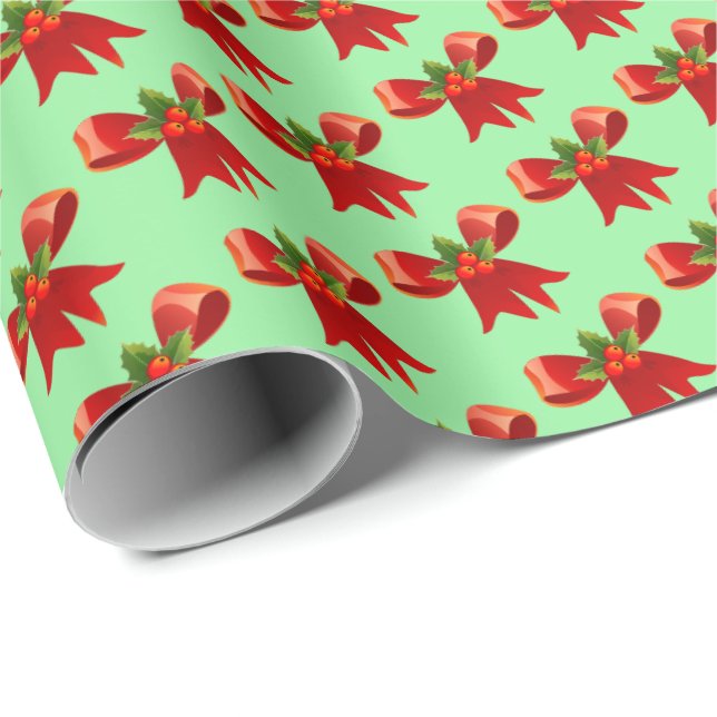 Papel De Regalo Navidades festivos de reverencia roja envuelto reg (Esquina del rollo)