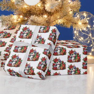 Papel De Regalo Navidades festivos de unicornio