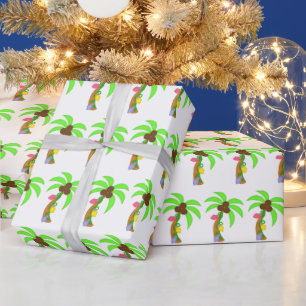 Papel De Regalo Navidades festivos fiesta de palmeras de playa