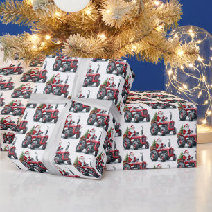 Papel De Regalo Navidades festivos tractores de patrón de baldosas