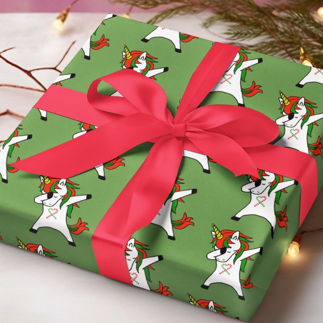 Papel De Regalo Navidades festivos unicornio Dabbing (Subido por el creador)