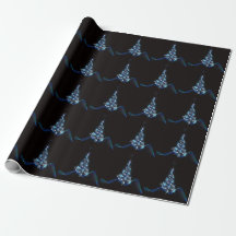 Navidades Fiesta Árbol azul brillante negro elegan