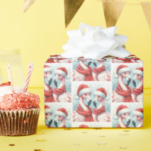 Papel De Regalo Navidades Flamingos
